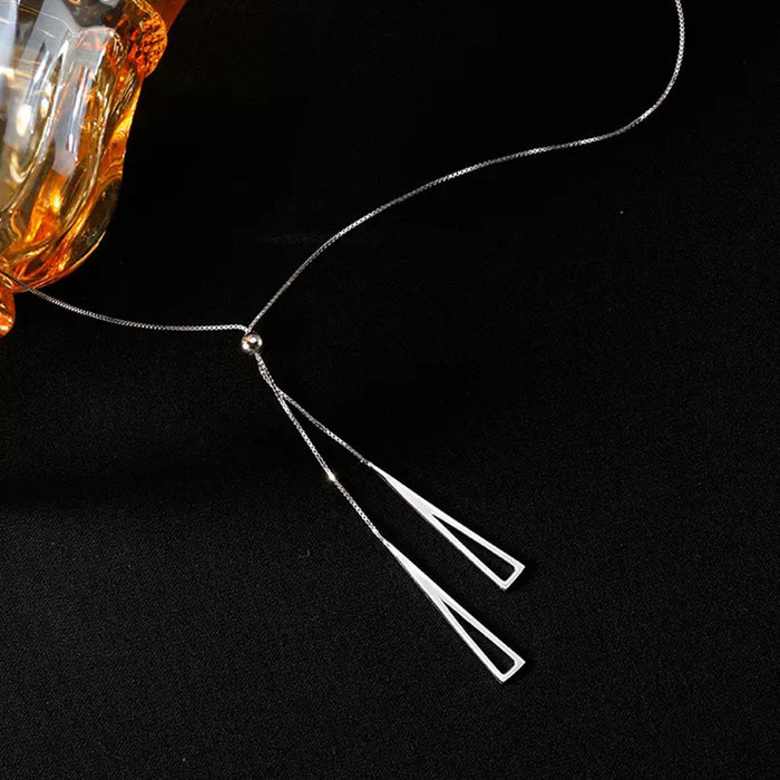 Wholesale Versatile sweater chain girls trendy necklace niche design light luxury long sweater chain clavicle chain