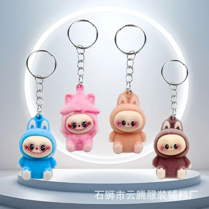Wholesale 30pcs Flocking cute pendant keychain bag ornament creative plush gift