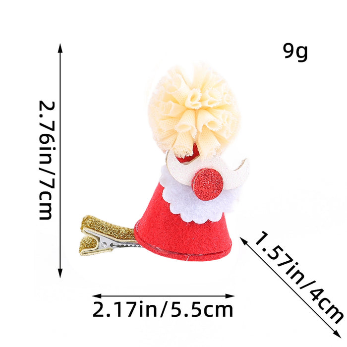 Wholesale Christmas Decorations Red Sequin Hat Gauze Skirt Dress up Headdress Korean Style Duckbill Christmas Hairpin