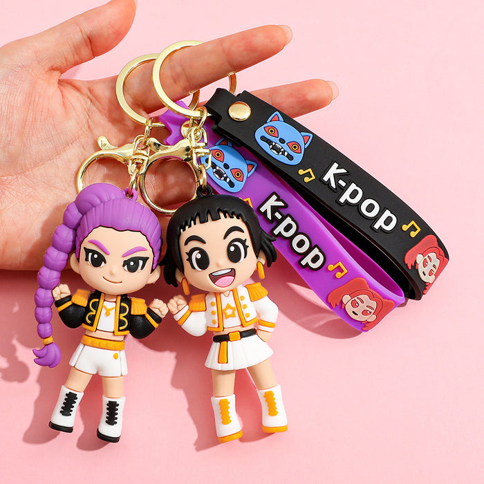 Wholesale KPOP cartoon PVC keychains