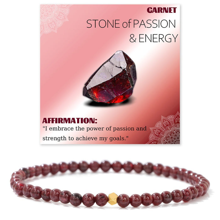 Wholesale 4mm stone bead bracelet with elastic cord