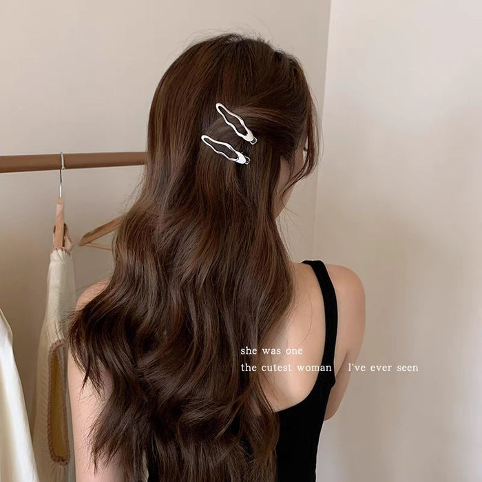 Wholesale silver Metal Hair Clip Women's Side Clip Drop Clip Headwear Hair Clip Hair Accessories