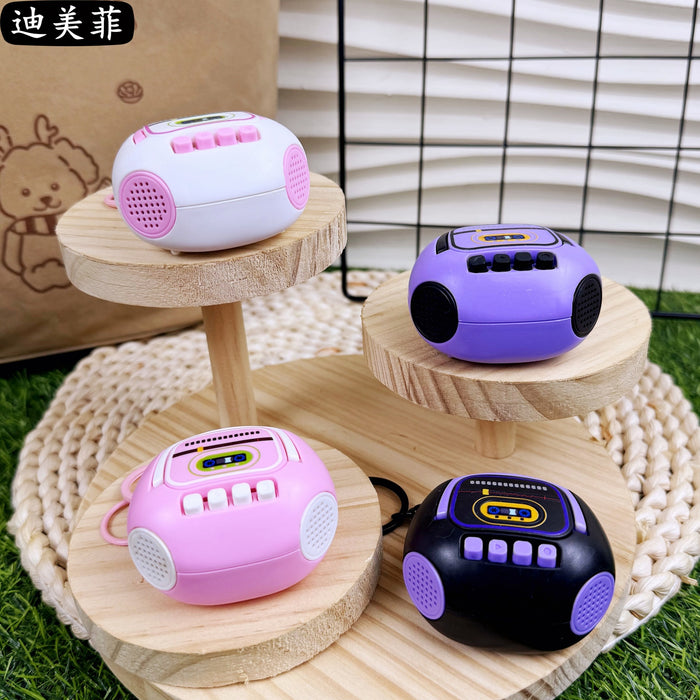Wholesale Nostalgic Retro Recorder Keychain Cute Cartoon Mini Audio Sound Small Toy Student Pendant Small Gift