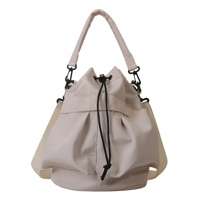Wholesale Versatile new fashionable and casual bag with large capacity, hand-held drawstring, single shoulder, crossbody, water bucket bag