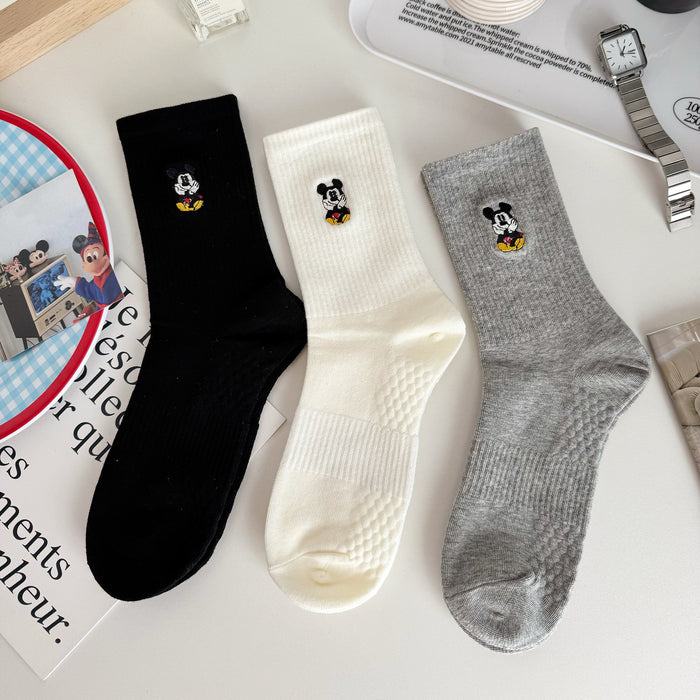 Wholesale Letter women's socks new embroidered socks cute stripes