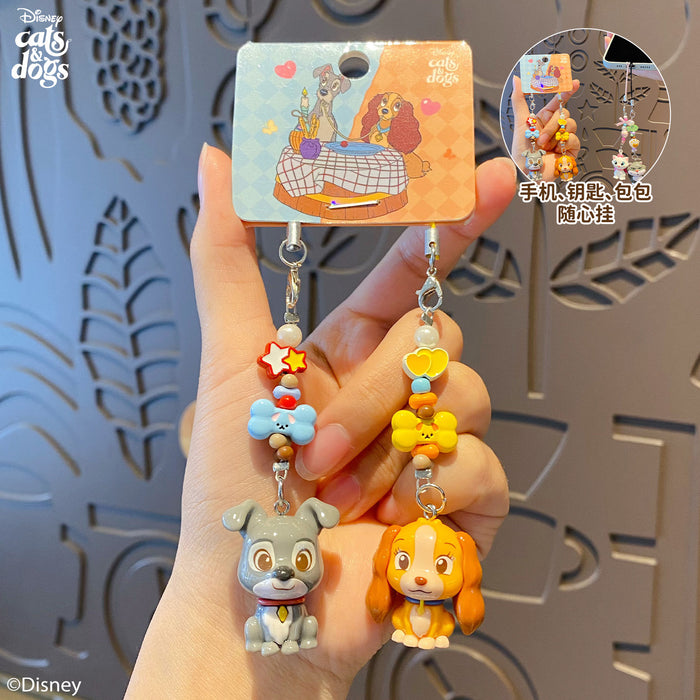 Wholesale PVC Cat Dog Pair Keychain Pendant Trendy Cartoon Bag Charm For Everyday Use And Gift Giving