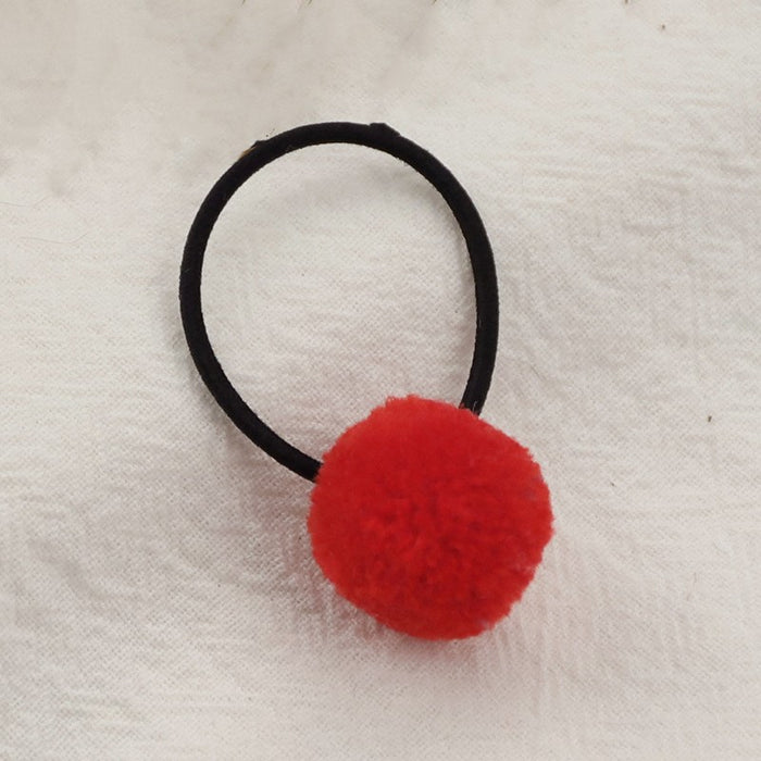 Wholesale Children's Cute Hair Ball Hair Ring Small Rubber Band JDC-HS-Zhenr003