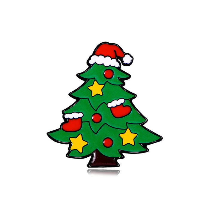 Wholesale Christmas Cute Cartoon Tree Badge Brooch