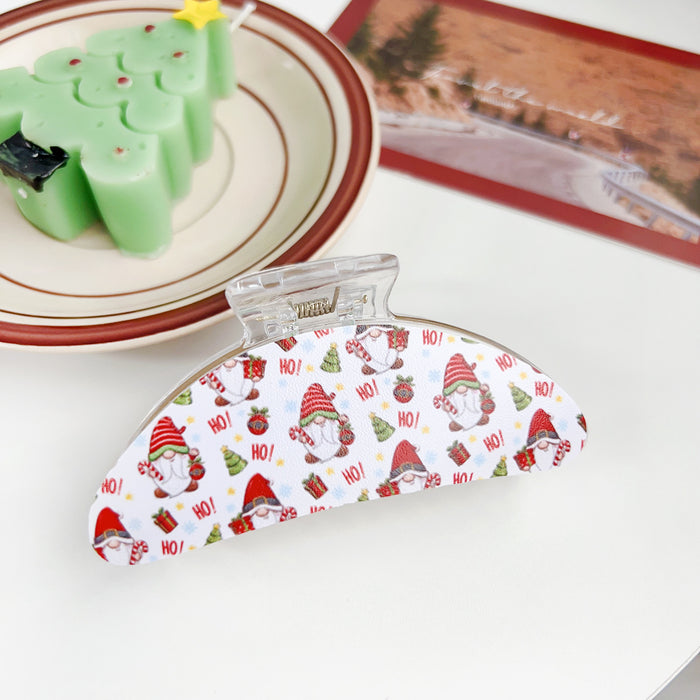 Wholesale Christmas plastic clip patch hair clip dopamine small fresh  atmosphere shark clip hair accessories