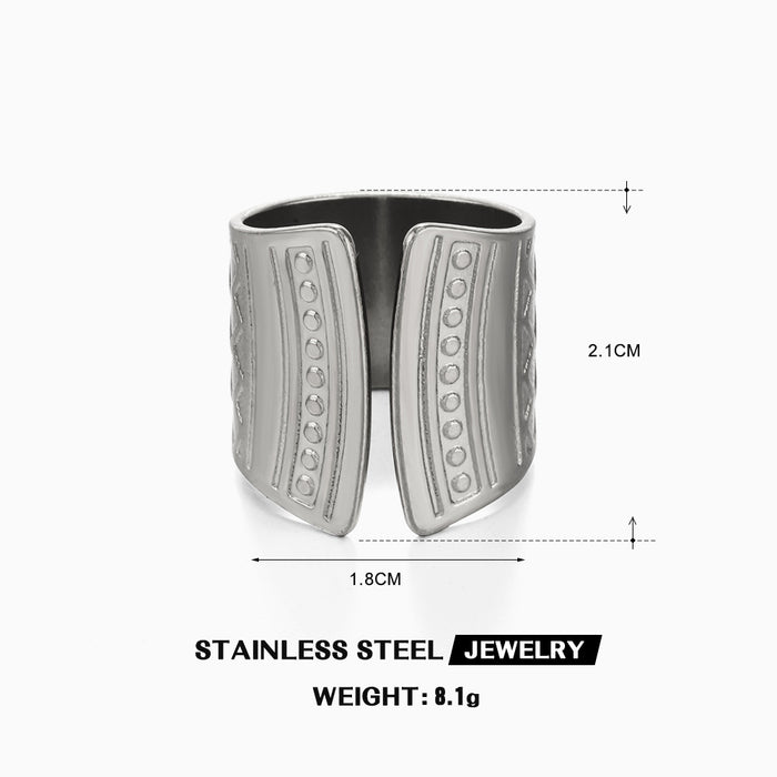 Wholesale Stainless steel Adjustable rings hip hop 18K Gold Plated Rings for women