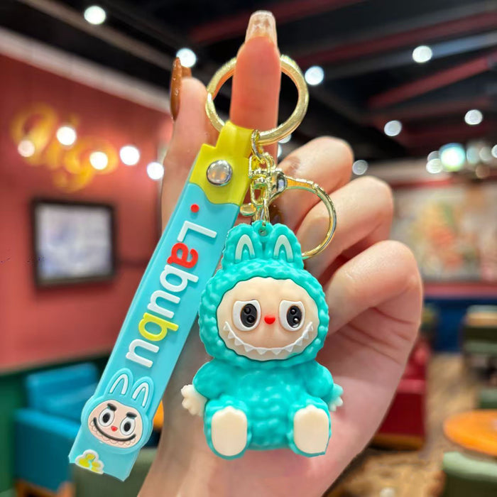 Wholesale Cartoon Sitting Keychain Cute Bucktooth Little Lamb Pendant Gift