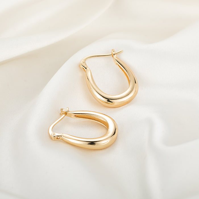 Wholesale Simple Gold Alloy Earrings JDC-ES-KeR007
