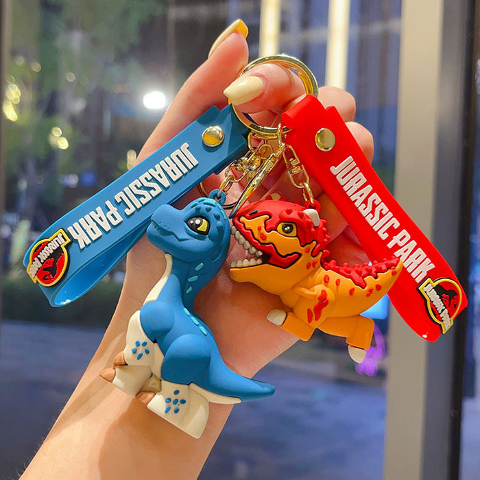 Wholesale Cartoon dinosaur keychain dinosaur cartoon doll car keychain small gift for men and women