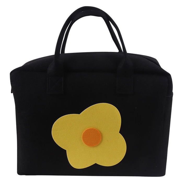 Wholesale Cartoon travel bag Felt luggage bag Large capacity cute handbag Portable hangable trolley case storage bag