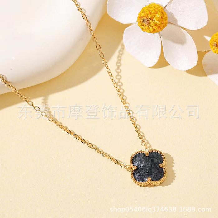 Wholesale Titanium Steel Wild Pendant Clavicle Chain JDC-NE-Modeng002