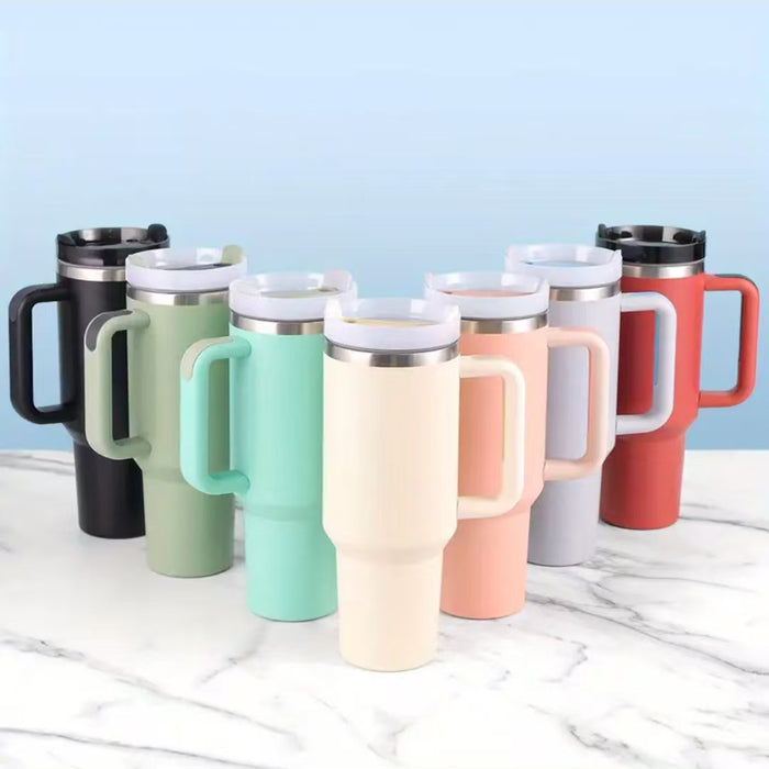 Wholesale 40oz handle car cup double-layer stainless steel ice bullies cup large-capacity thermos cup