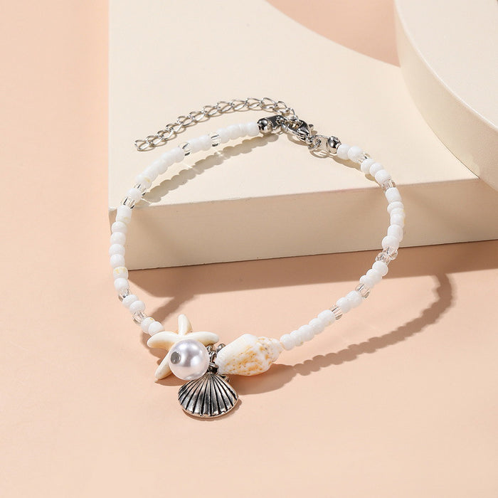 Wholesale Bohemian Sea Star Shell Beaded Bracelet Summer Beach Vacation Jewelry Accessory