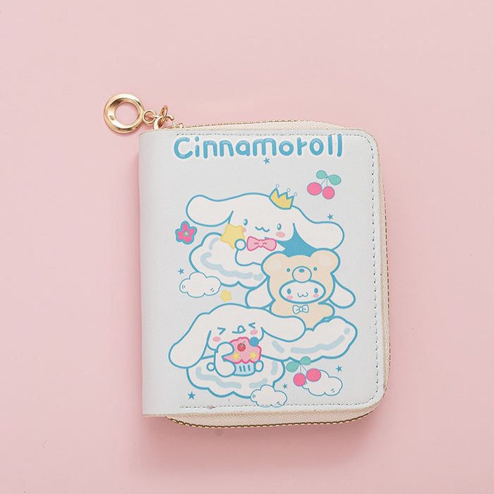 Wholesale Cute PU printed short zippered children' s wallet