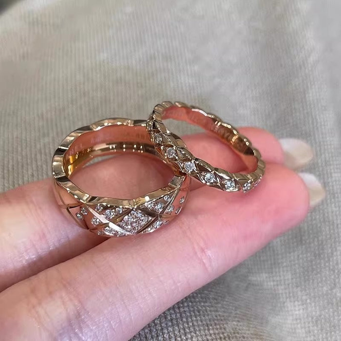 Wholesale Tweed Style Quilted diamond Rings for Women