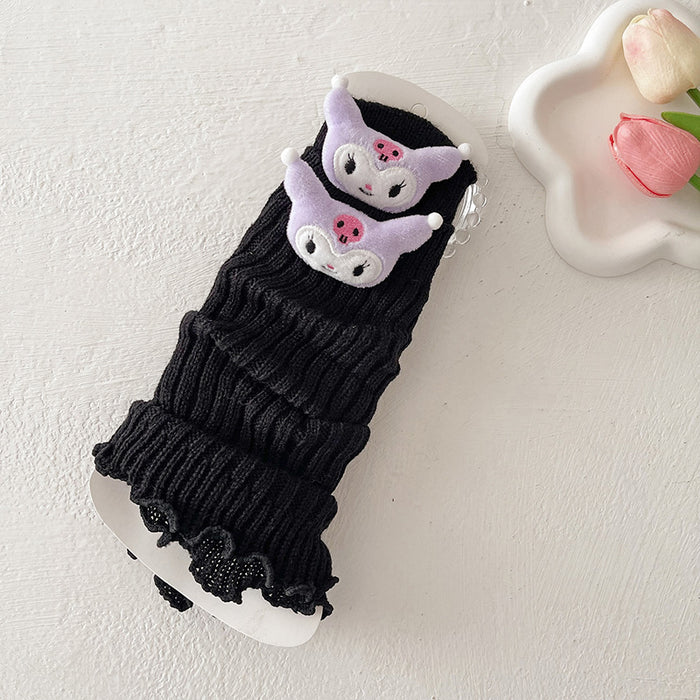 Wholesale Socks Autumn and Winter Cute Cartoon Animal Doll Knitted Warm Lace Pile Socks Baby Girl' s Trendy Leg Cover