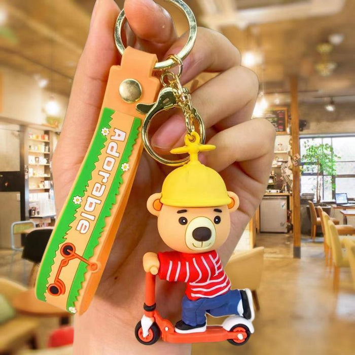 Wholesale Cartoon Silicone Doll Keychain JDC-KC-MingT186