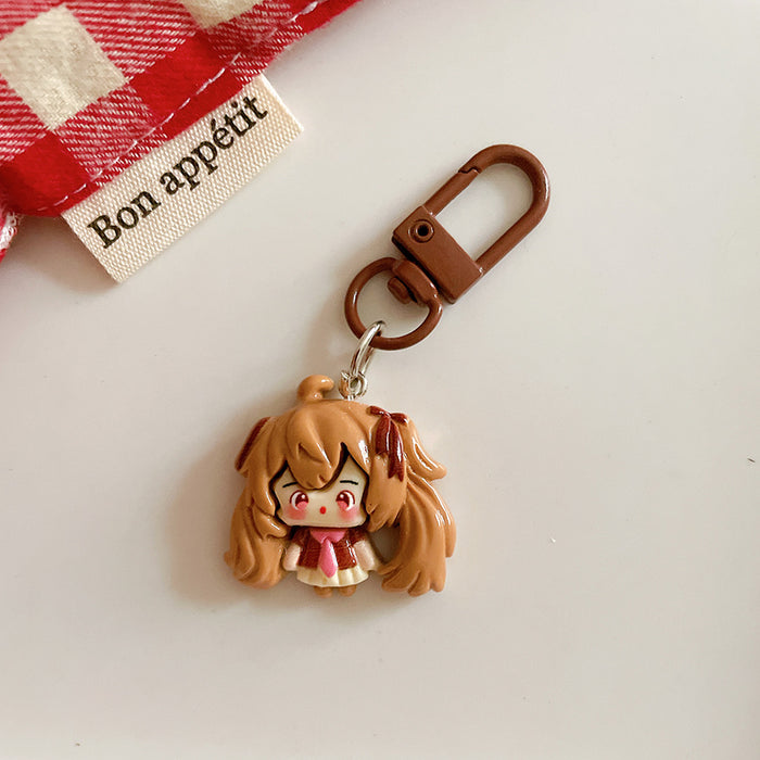 Wholesale Cute cartoon keychain pendant backpack hanging accessory with accessories