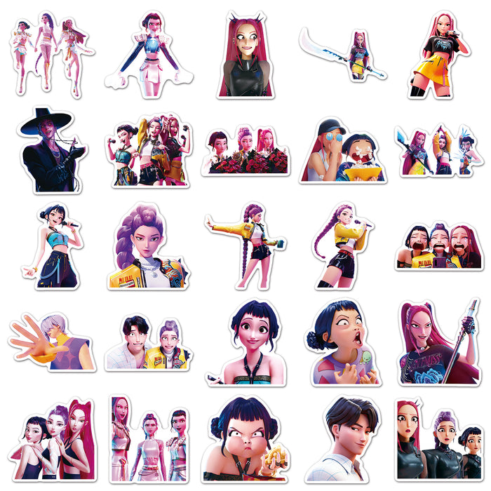 Wholesale 50pcs KPOP Animation Movie Waterproof Decorative Stickers
