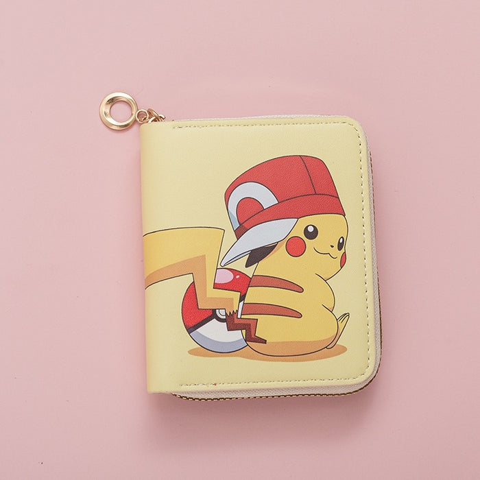 Wholesale New Fashion Cute Pikachu Printed Coin Purse Cartoon Girl Student Short Zipper Money Bag JDC-WT-QT005