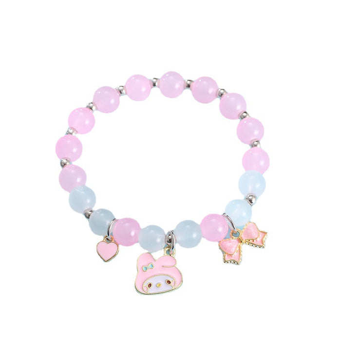 Wholesale Cartoon Crystal Beaded Simple Couple Student Girlfriend Bracelet