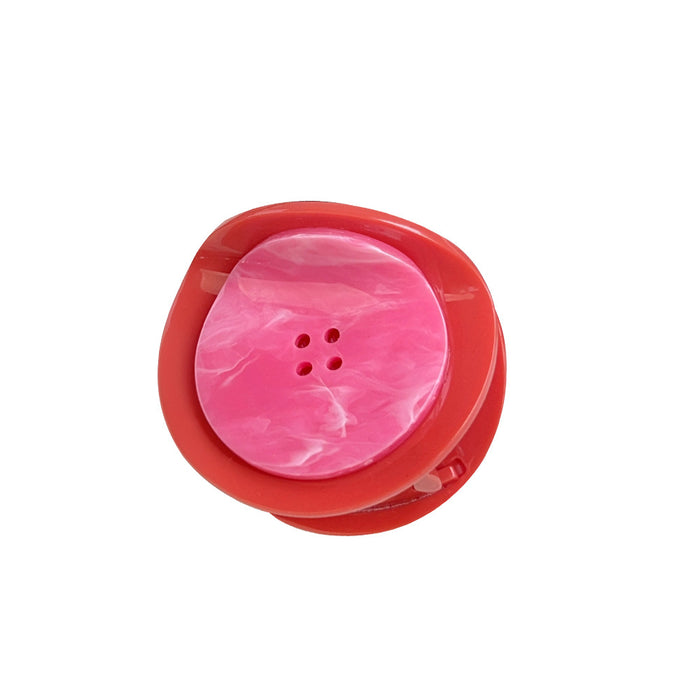 Wholesale Dopamine Color Button Hair Claw Clip Acrylic Fashion Hair Accessory for Everyday Wear and Gifts