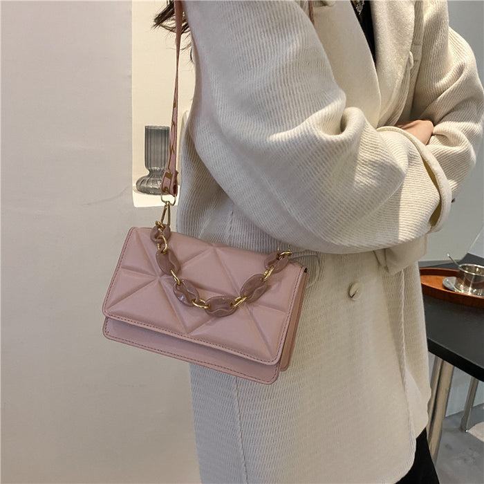 Wholesale PU Wide Shoulder Strap Thick Chain Shoulder Bag JDC-SD-SYuan008