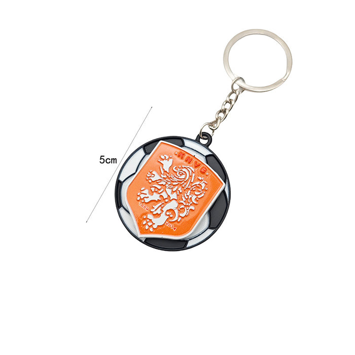 Wholesale Rotatable Football Club Team Keychain