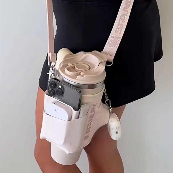 Wholesale Tumbler Capacity Footprint Handle Stainless Steel Large Capacity Ice Cup Car Cup  JDC-CUP-QN001