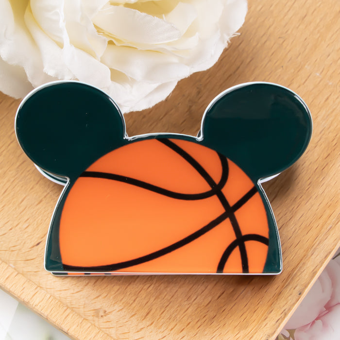 Wholesale Mouse Head-Shaped Hair Clip with Bow and Lemon Pattern Cute Cartoon Claw Clip