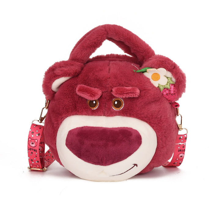 Wholesale Cute plush new cartoon furry shoulder bag, single shoulder crossbody bag