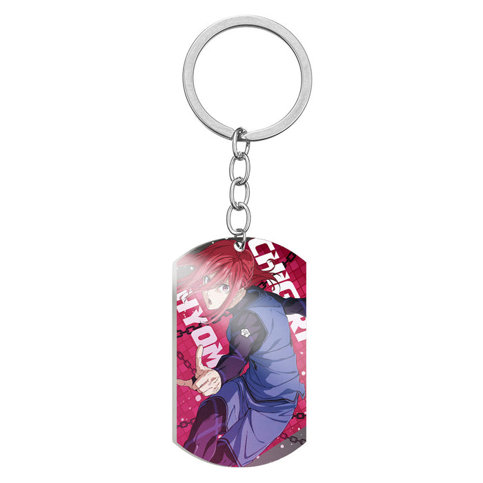 Wholesale Cartoon Color Printing Stainless Steel Keychain JDC-KC-HuanYu030