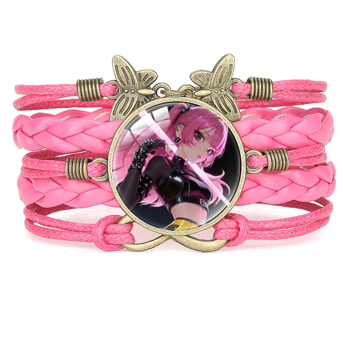 Wholesale KPOP Multi-Layer Cartoon Character Butterfly Combination Bracelet