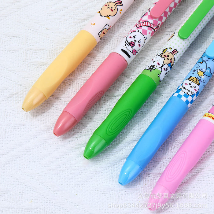 Wholesale 5pcs/set Erasable thermal erasable gel pen for primary school students cartoon cute brush pen
