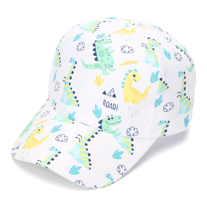 Wholesale Kids Printed Dinosaur Excavator Truck Baseball Cap Summer Sun Hat for Boys Boutique
