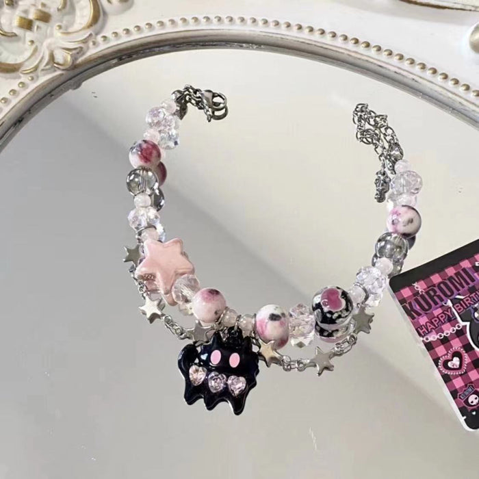 Wholesale Beaded Star Bracelet with Zircon Inlay Alloy Geometric Women' s Jewelry Accessory