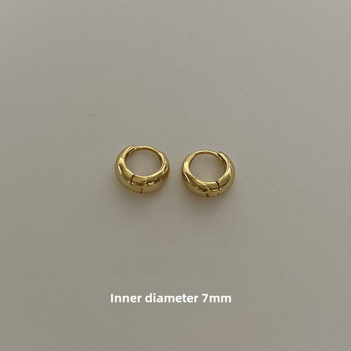 Wholesale Silver needle earrings, simple personality, cold and feng shui drop earrings, round circle earrings