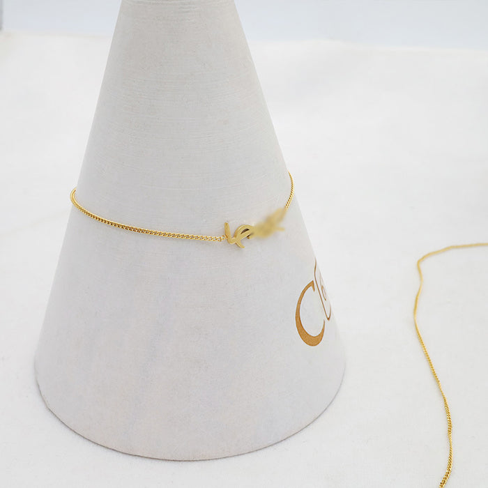 Wholesale Titanium steel gold-plated luxury collarbone chain necklace