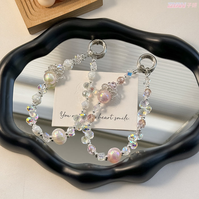 Wholesale Alloy Crown Bag Hanging Crystal Car Keychain Mobile Phone Chain Hanging Accessories