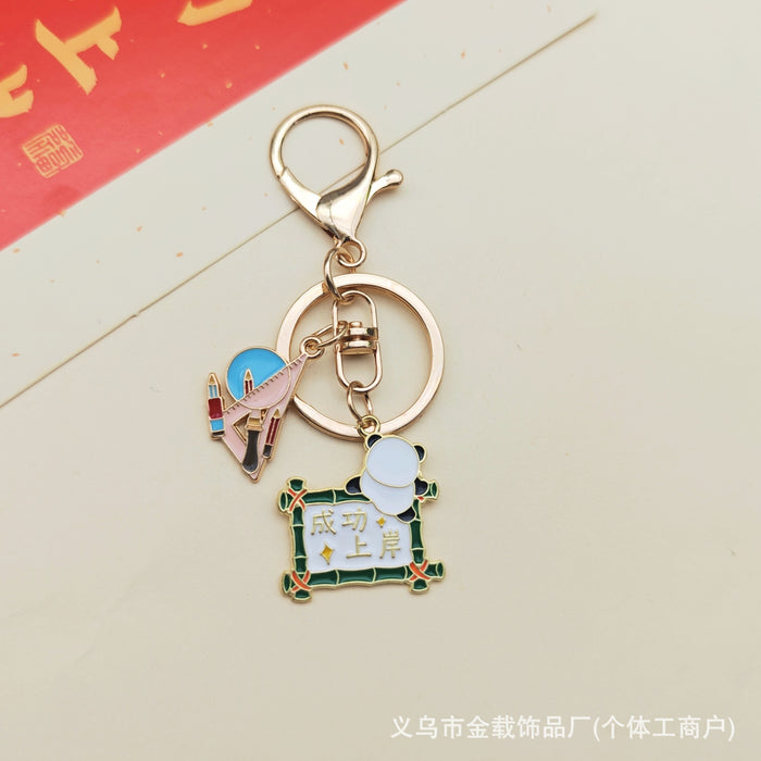 Wholesale Cute Panda Creative Font Keychain Student Backpack Hanging Decoration Small Gift