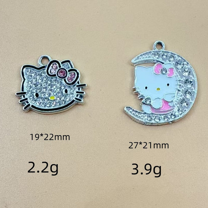 Wholesale 10PCS Cartoon Moon Cute Kitten Necklace Children' s Pendant