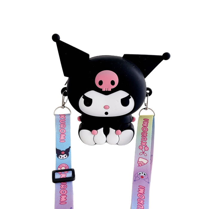 Wholesale Silicone coin purse crossbody bag cute pendant key bag storage wallet