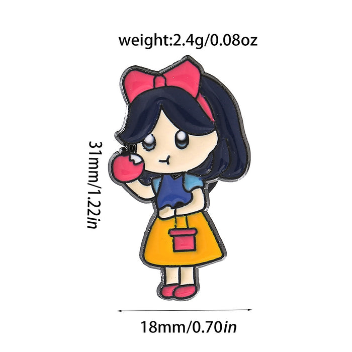 Wholesale Cartoon Mouse Princess Brooch Cute Metal Badge Pin For Clothing Trendy DIY Accessory For Resale