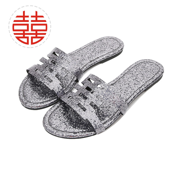 Wholesale Flip Flops Microfiber Leather Slippers JDC-SP-ChengMei001