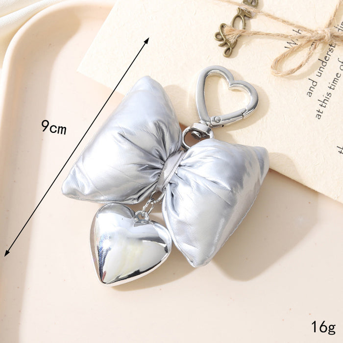 Wholesale Cute leather bow heart keychains