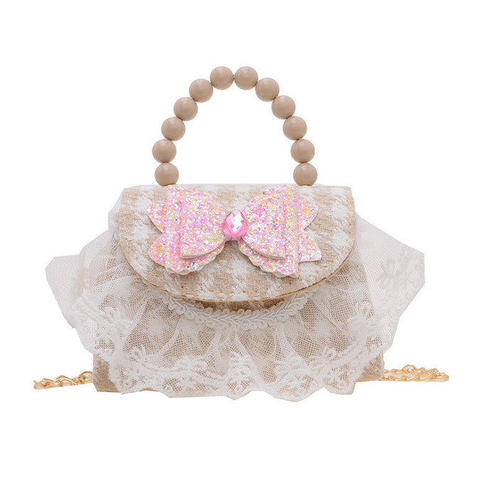 Wholesale Cotton and Linen Children's Cute Princess Chain Bag Coin Purse JDC-SD-YuanDuo094